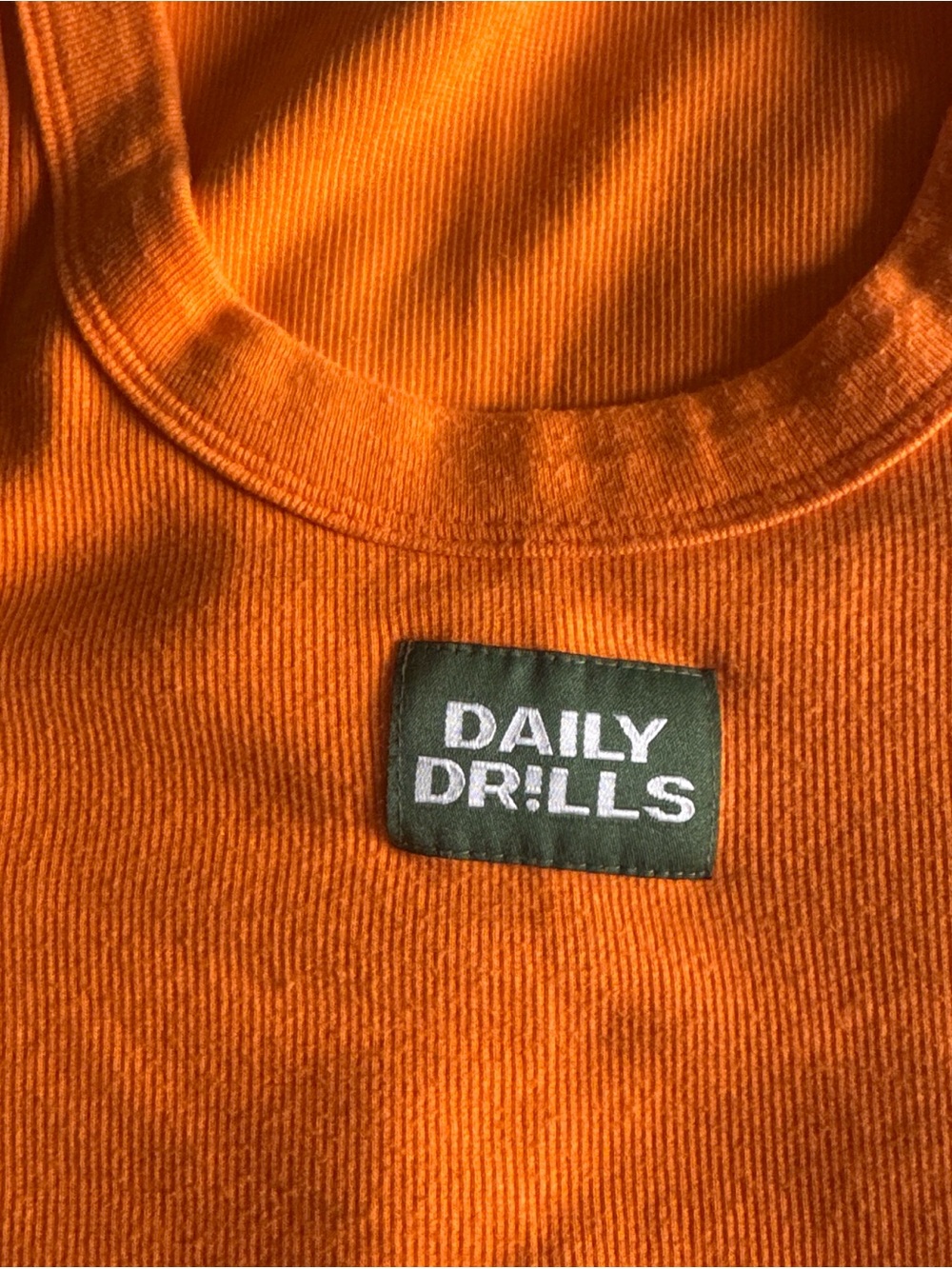 Daily Drills Bright Orange Tank